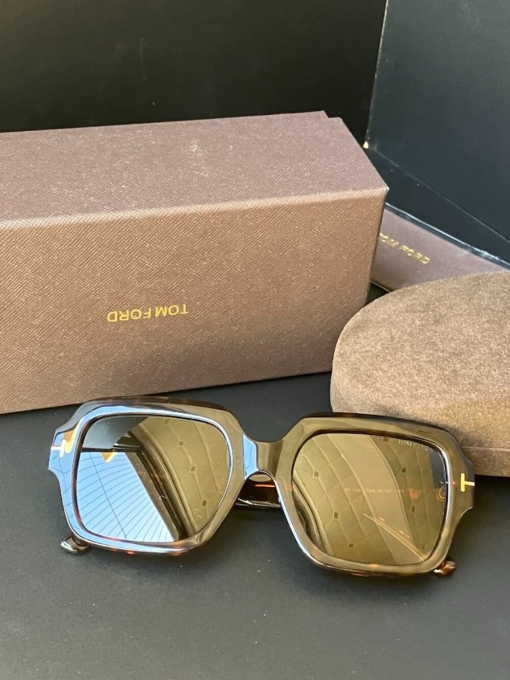 Tom Ford Tortoise Square Sunglasses